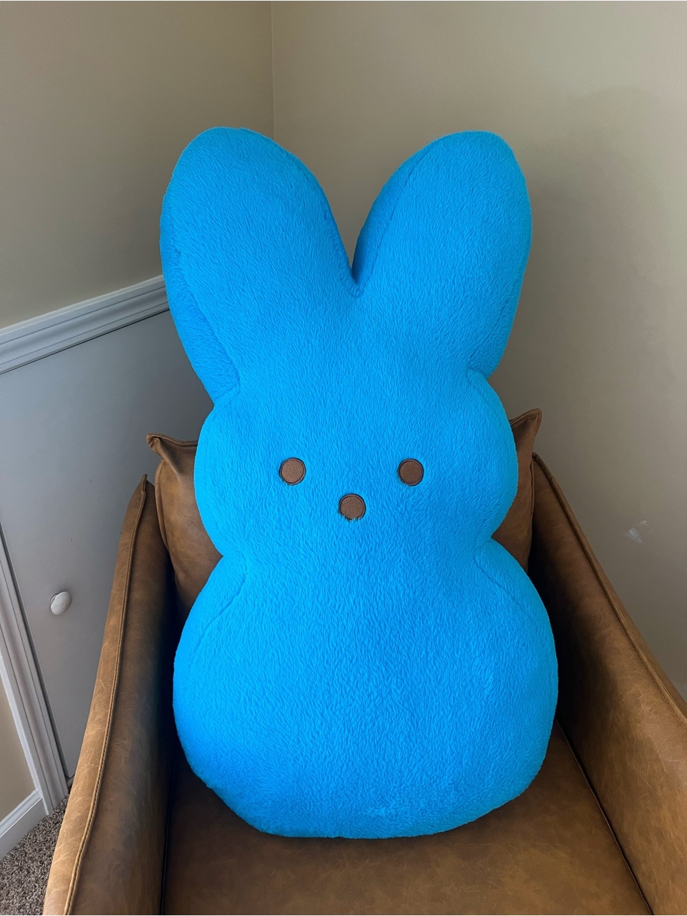 40” Jumbo Peeps Blue Easter Bunny Plush Stuffed Animal Body Pillow